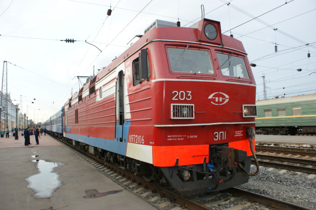 A Trans-Siberian train (KORAIL)