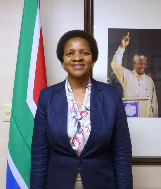 South African Ambassador Nozuko Gloria Bam.   Joel Lee/The Korea Herald