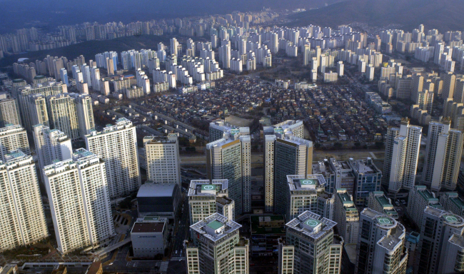 강남의 아파트 전경 (코리아헤럴드 파일)