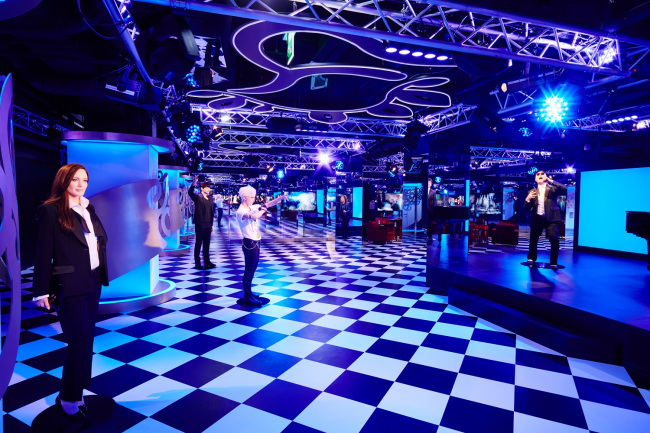 Life-size wax figures of K-pop stars and Hollywood movie stars are on display at Grevin Museum Seoul, which opens Thursday in Seoul.