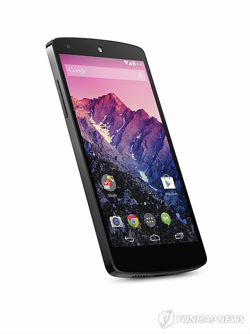 Google‘s Nexus 5 smartphone developed by LG Electronics (Yonhap)