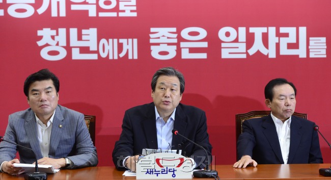 김무성 새누리당 대표가 12일 오전 서울 여의도 국회에서 열린 최고중진연석회의에서 모두발언을 하고 있다. 박해묵 기자/mook@heraldcorp.com