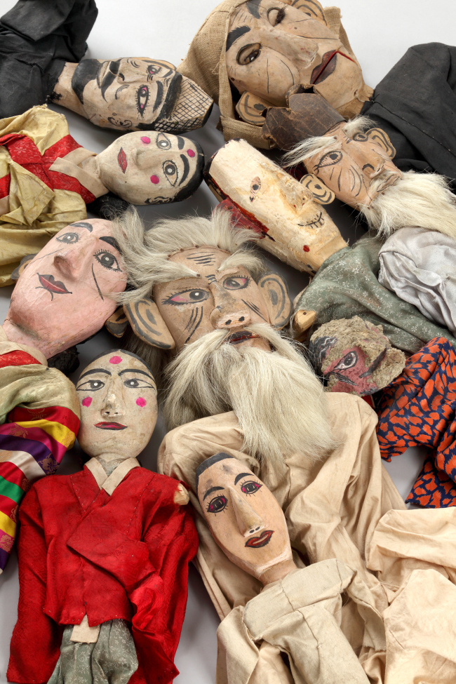 Puppets used for Namsadang Nori, a folk performance held in Anseong, Gyeonggi Province (The National Folk Museum of Korea)