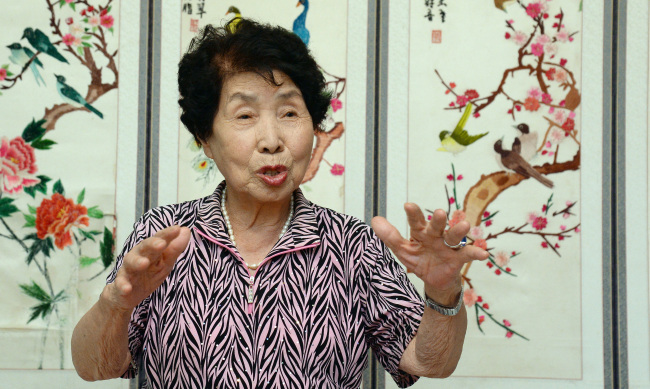 Independence activist Oh Hee-ock speaks during an interview with The Korea Herald. ( Ahn Hoon/The Korea Herald)