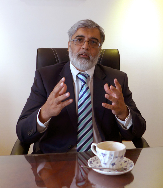 Pakistani Ambassador Zahid Nasrullah Khan.  Joel Lee/The Korea Herald