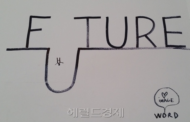 댄 퍼잡스키의 벽면 낙서 드로잉들. [사진=김아미 기자/amigo@heraldcorp.com]