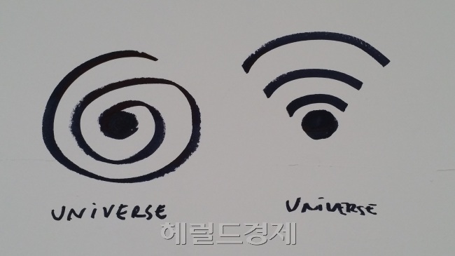 댄 퍼잡스키의 벽면 낙서 드로잉들. [사진=김아미 기자/amigo@heraldcorp.com]