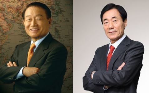 고교 선후배로 올해 대박 수익을 거둔 임성기 한미약품 회장(왼쪽)과 신동국 한양정밀 회장.
　