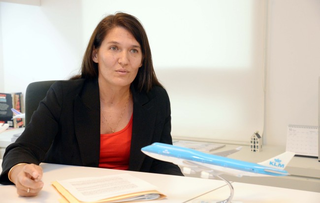 Celine Balmelle, Air France-KLM general manager for Korea talks to The Korea Herald in Seoul.   Chung Hee-cho/The Korea Herald