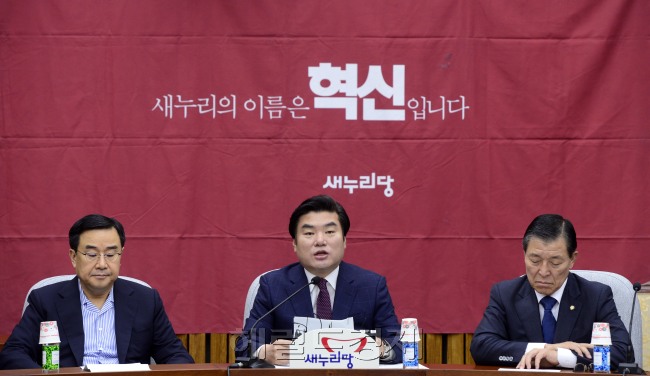 원유철 새누리당 원내대표가 11일 오전 서울 여의도 국회에서 열린 국정감사대책회의에서 모두발언을 하고 있다. 박해묵 기자/mook@heraldcorp.com