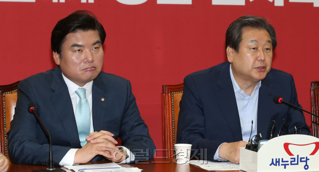 김무성 새누리당 대표가 14일 오전 서울 여의도 국회에서 열린 최고위원회에서 모두발언을 하고 있다. 박해묵 기자/mook@heraldcorp.com