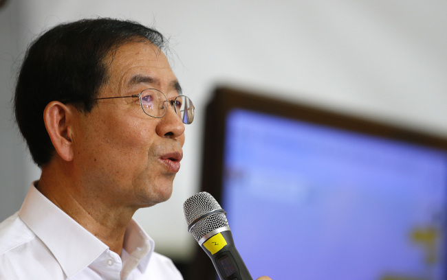Seoul city mayor Park Won-soon. Yonhap.