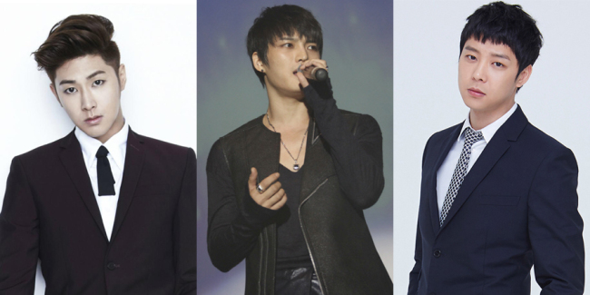 (왼쪽부터) 동방신기 유노윤호, 그룹 JYJ의 김재중과 박유천. [사진제공=SM엔터테인먼트ㆍ씨제스엔터테인먼트]