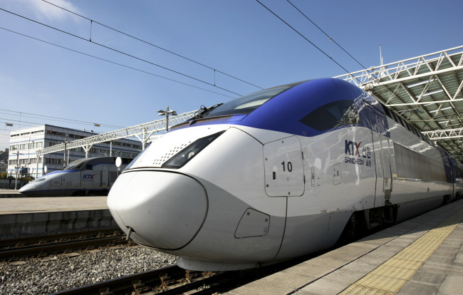 A KTX high-speed train at Seoul Station.   Bloomberg