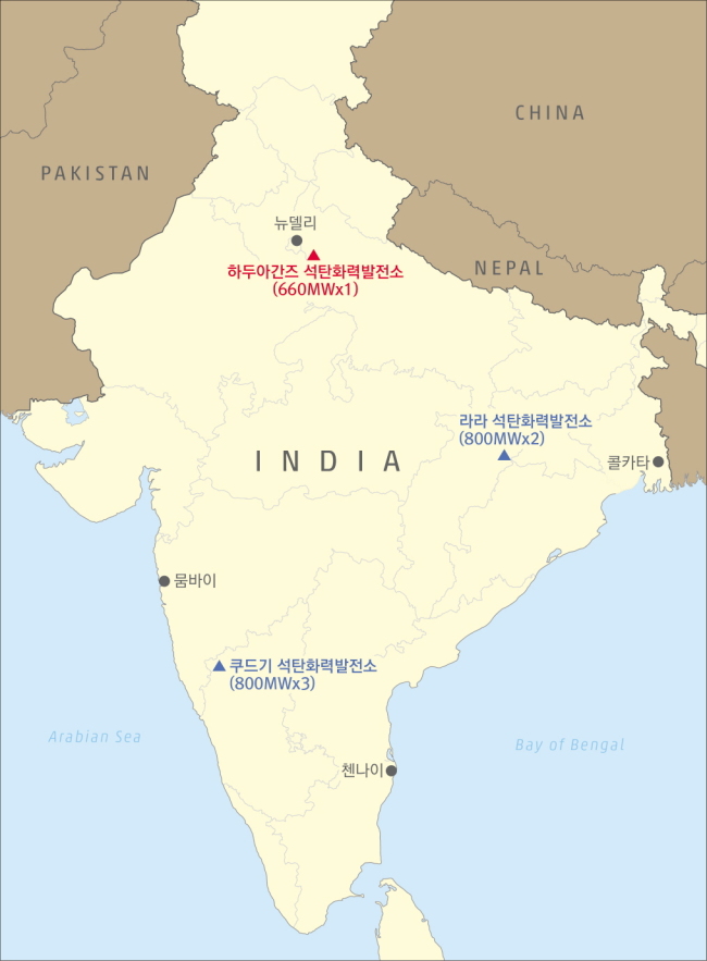 인도 북부 우타르프라데시(Uttar Pradesh) 주에 위치한 하두아간즈(Harduaganj) 지역의 지도.