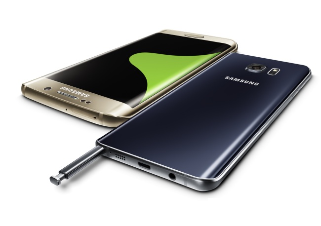 Samsung Galaxy S6 Plus (left) and Samsung Note 5