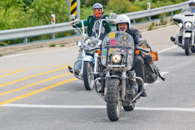 Eric Lomo on his Harley-Davidson Dyna Street Bob in Sokcho, Gangwon Province. (Courtesy of Eric Lomo)