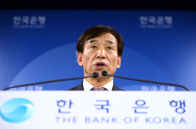 Bank of Korea governor Lee Ju-yeol (Yonhap)
