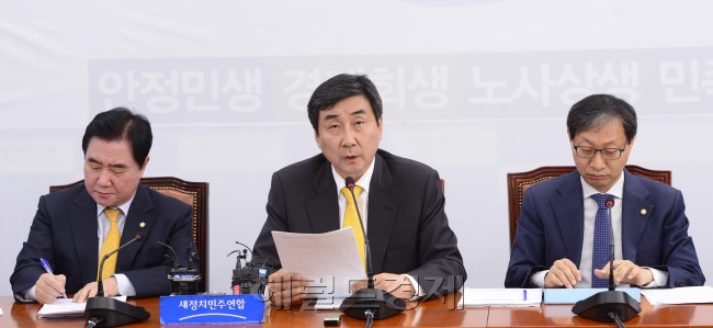이종걸 새정치민주연합 원내대표가 29일 오전 서울 여의도 국회에서 열린 정책조정회의에서 모두발언을 하고 있다.박해묵 기자/mook@herladcorp.com
