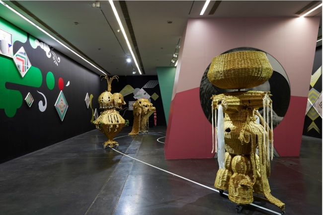 Installation view of Yang Haegue's exhibition in Central Gallery at the UCCA. (UCCA)