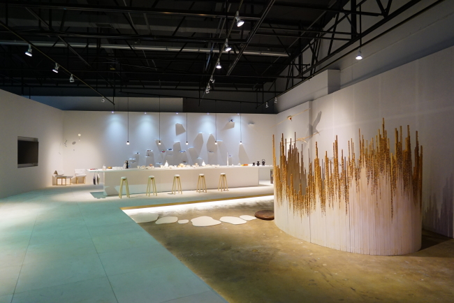 Installation view of Japanese design exhibition at the Asian Design Hub gallery (Gwangju Design Biennale)