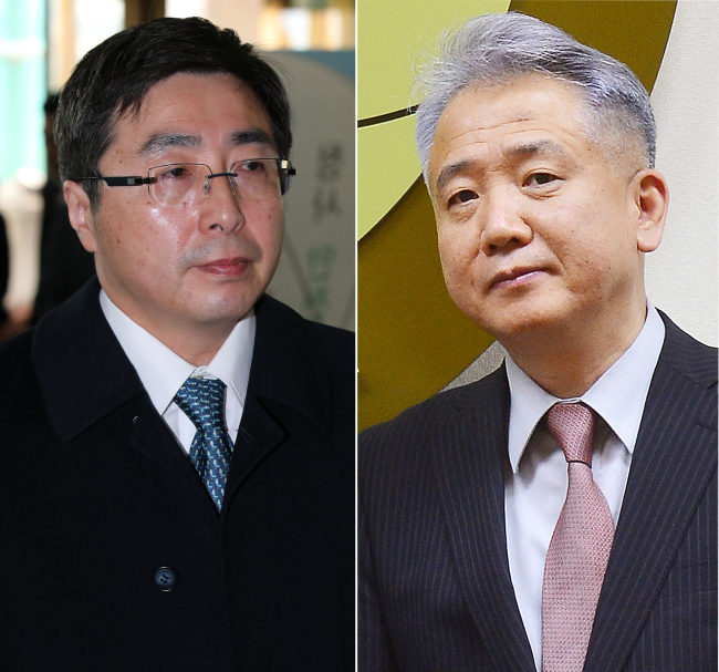Lee Sang-deok (right), director general of Northeast Asian affairs at the ministry, and Kimihiro Ishikane, director general of the Japanese Foreign Ministry’s Asian and Oceanian Affairs Bureau. (Yonhap)