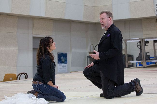 Finland native Jukka Rasilainen practices his upcoming role of the Dutchman in the Korea National Opera’s new production “The Flying Dutchman.” (Korea National Opera)