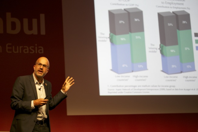Philip Auerswald, founding executive director of the Global Entrepreneurship Research Network, speaks at the Startup Istanbul 2015 Conference.