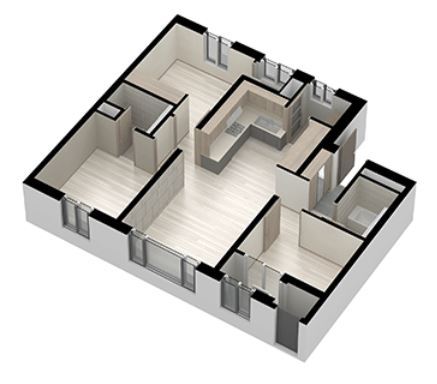 3베이 구조(왼쪽)와 4베이 구조.