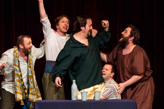 The Mechanicals from Gwangju Performance Project’s “A Midsummer Night’s Dream.”   Ben Robins