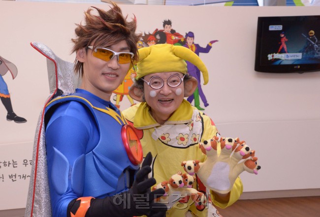 번개맨 서지훈,뚝딱이아빠 김종석. 정희조 기자/checho@heraldcorp.com