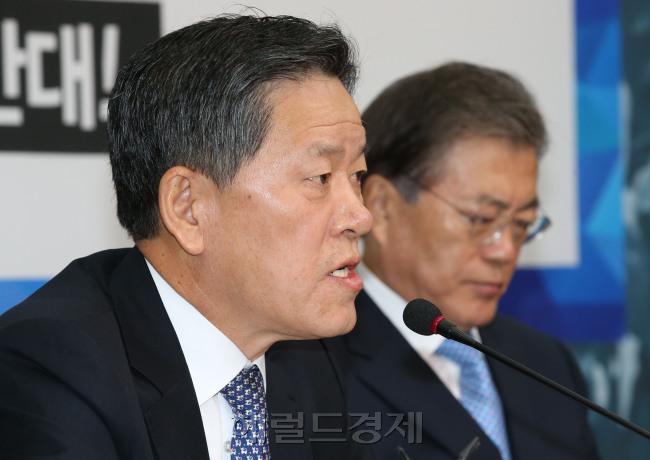 주승용 새정치민주연합 최고위원이 20일 오전 서울 여의도 국회에서 열린 최고위원회의에서 발언을 하고 있다. 박해묵 기자/mook@heraldcorp.com