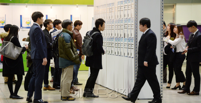헤럴드경제는 한국거래소, 코스닥협회와 공동으로 오는 11월 24, 25일 이틀간 삼성동 코엑스 B2홀에서 ‘2015년 제6회 코스닥ㆍ코넥스 상장기업 취업박람회’를 개최하고 있다.  올해로 6회째인 이 행사에는 80여개 상장 기업들이 참여해, 열정과 패기로 넘치는 젊은이들의 채용에 나선다.<br /><br />올해 참가기업은 유진로봇과 JYP, 에스에너지, 실리콘웍스, 리드 등 코스닥과 코넥스 시장 대표 기업들이다. 채용 예상 규모는 약 1000여명으로 추산된다. 박현구 기자phko@heraldcorp.com. 2015.11.24
헤럴드경제는 한국거래소, 코스닥협회와 공동으로 오는 11월 24, 25일 이틀간 삼성동 코엑스 B2홀에서 ‘2015년 제6회 코스닥ㆍ코넥스 상장기업 취업박람회’를 개최하고 있다.  올해로 6회째인 이 행사에는 80여개 상장 기업들이 참여해, 열정과 패기로 넘치는 젊은이들의 채용에 나선다.
올해 참가기업은 유진로봇과 JYP, 에스에너지, 실리콘웍스, 리드 등 코스닥과 코넥스 시장 대표 기업들이다. 채용 예상 규모는 약 1000여명으로 추산된다. 박현구 기자phko@heraldcorp.com. 2015.11.24