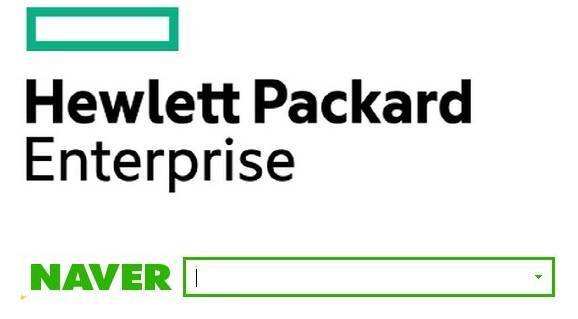 Hewlett Packard Enterprise’s logo (top) and Naver’s logo (bottom)