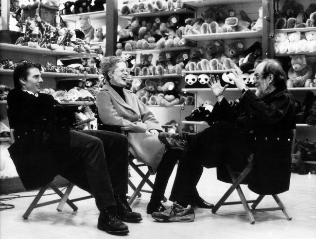 Stanley Kubrick with Tom Cruise and Nicole Kidman on the set of 1999 film “Eyes Wide Shut” (© Warner Bros. Entertainment Inc. Photo: Manuel Harlan)