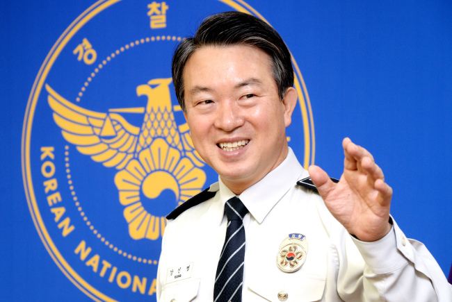Kang Sin-myeong, commissioner general of the Korean National Police Agency. Park Hyun-koo/The Korea Herald