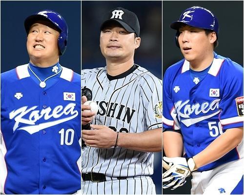 이대호, 오승환, 김현수(왼쪽부터) 사진=OSEN