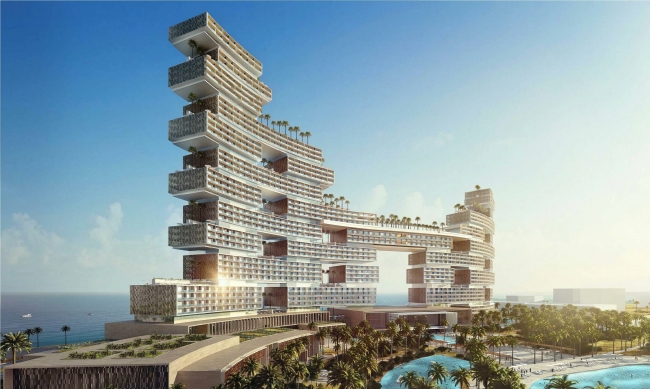 Ssangyong Engineering & Construction Co., a South Korean builder, said Wednesday it had clinched $1.6 billion worth of orders to construct a luxury hotel, as well as apartment and office buildings, in Dubai. An artist’s rendering shows the 47-story hotel to be named Dubai Royal Atlantis.   Ssangyong E&C