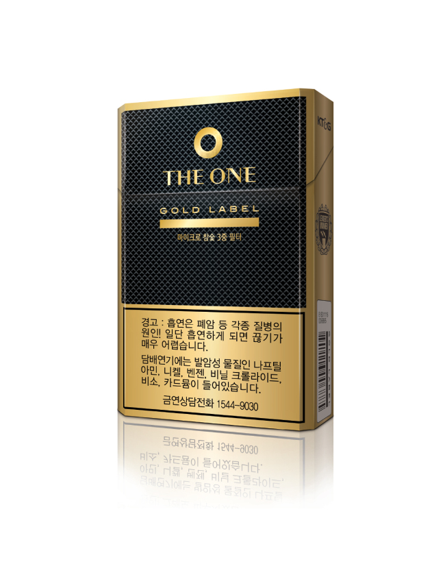 black cigarette with gold filter KT&G launches The One Gold Label