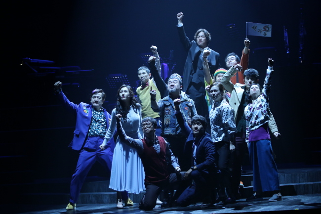 A scene from the musical “Orchestra Pit.”    Sem Company