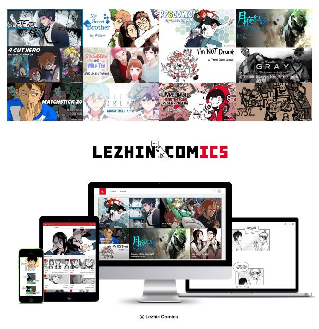 Lezhine Entertainment launched the Lezhine Comics webtoon platform in the U.S. market in late December. (Lezhine Entertainment)