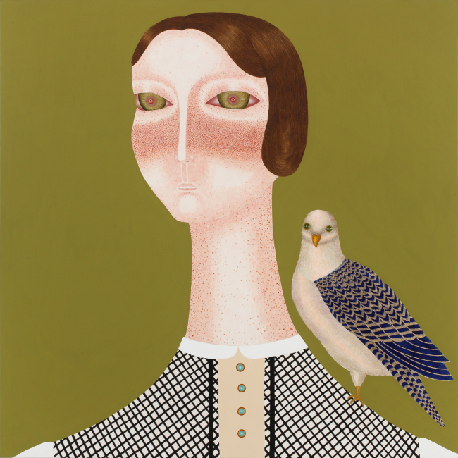 장수지,‘소,녀’, 장지에 혼합재료, 72×72㎝, 2015
[사진제공=갤러리엘르]