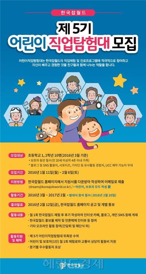한국잡월드 어린이직업탐험대 포스터. [사진=헤럴드경제DB]