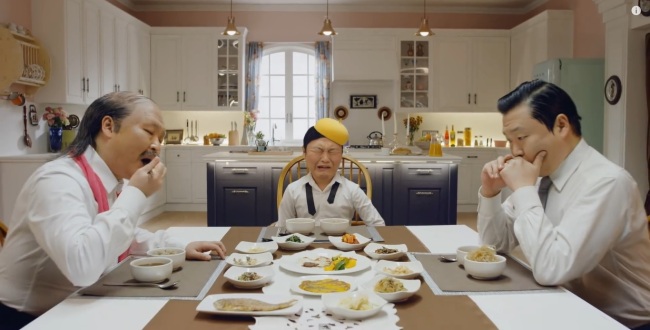 Still from Psy’s music video for “Daddy” (YouTube)