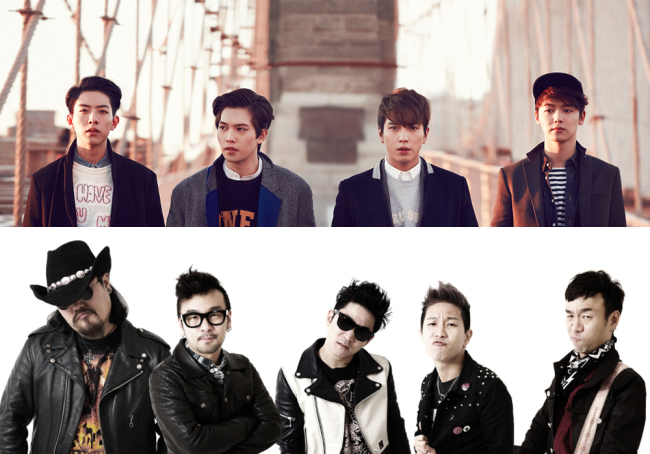 CNBLUE (FNC Entertainment) and Crying Nut (Official Website)