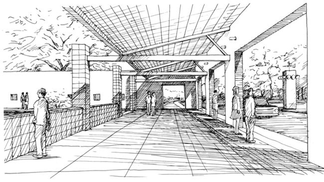 A sketch by Kim Tai-soo for the Middlebury Elementary School in Indiana (MMCA)