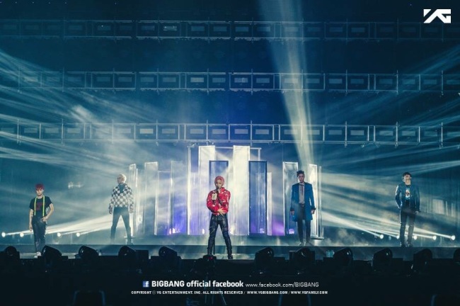 Big Bang performs in June 2015 on the Beijing leg of the M.A.D.E. world tour. (YG Entertainment)