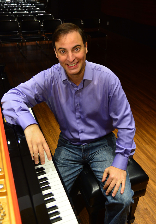 Pianist and Seoul National University College of Music Professor Aviram Reichert poses during an interview with The Korea Herald at the Yamaha Artist Services in Seocho-dong, Seoul, Thursday. (Yoon Byung-chan/The Korea Herald)