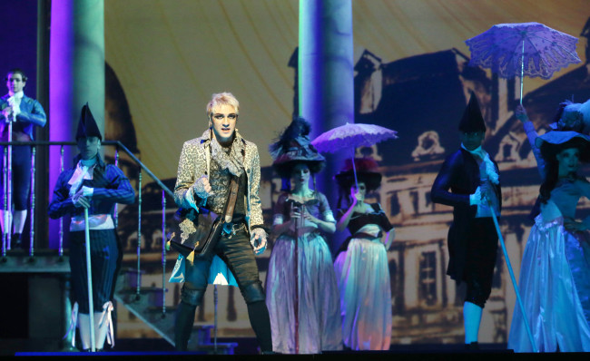 Musical actor Mikelangelo Loconte takes on the lead role of Wolfgang Amadeus Mozart in the original French-language production of “Amadeus” running at the Sejong Center in Seoul until April 24. (Yonhap)