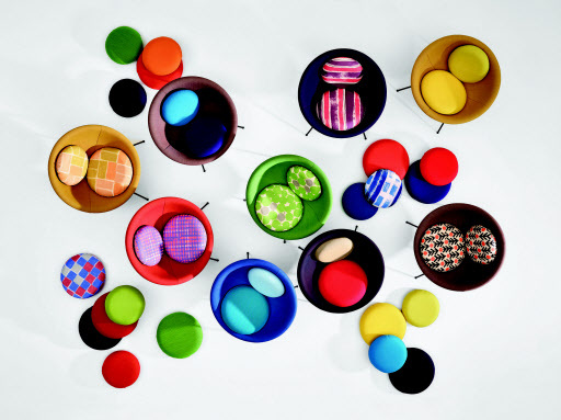 This undated photo provided by the Monacelli Press shows a group of the Lina Bo Bardi, Bowl Chair, which were originally designed in 1952, photographed from above. (AP-Yonhap)